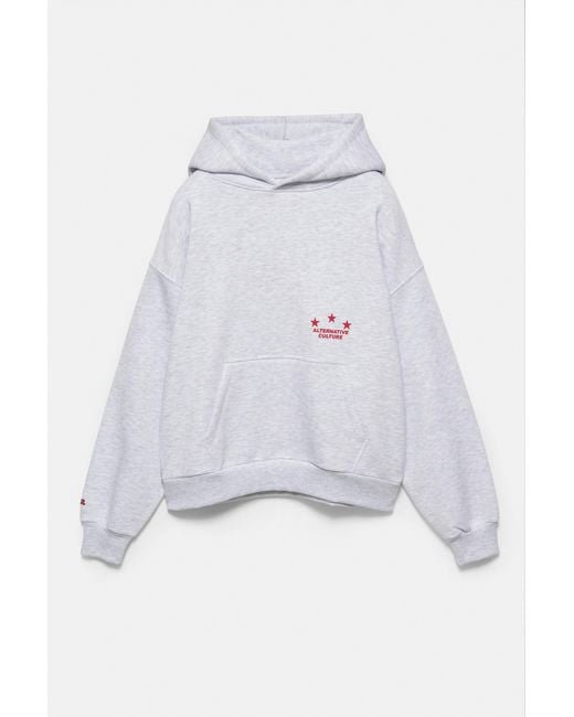 Pull&Bear Capuchonsweater Met Sterrenprint in het Multicolor