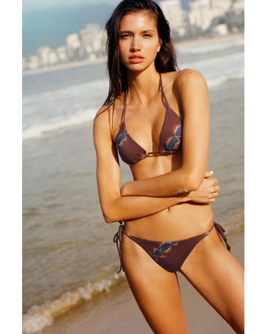 Pull&Bear Black Tie-Dye Bikini Bottoms
