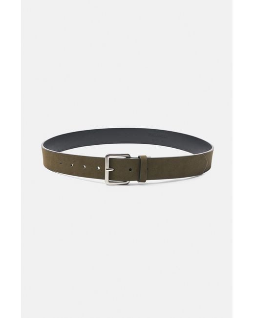 Pull&Bear Green Leather Effect Belt for men