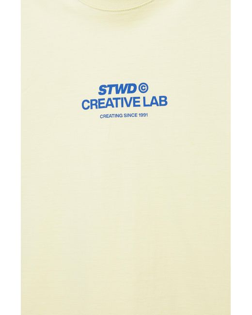 Pull&Bear Stwd Creative Lab T-Shirt in het Blue voor heren