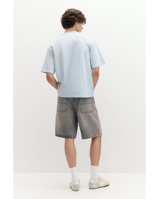 Pull&Bear Blue Boxy T-Shirt for men