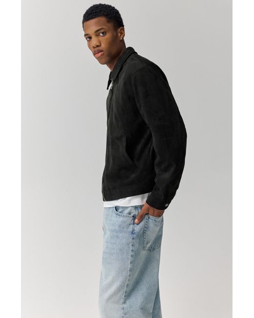 Pull&Bear Black Faux Suede Jacket for men