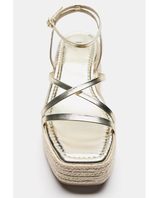 Pull&Bear White Strappy Wedge Sandals