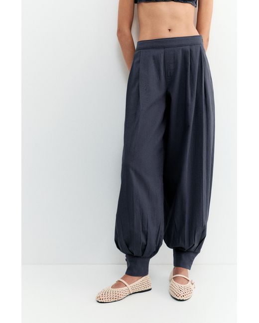 Pull&Bear Blue Rustic Sarouel Trousers