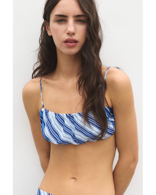 Top À Bretelles Rayé Pull&Bear en coloris Blue