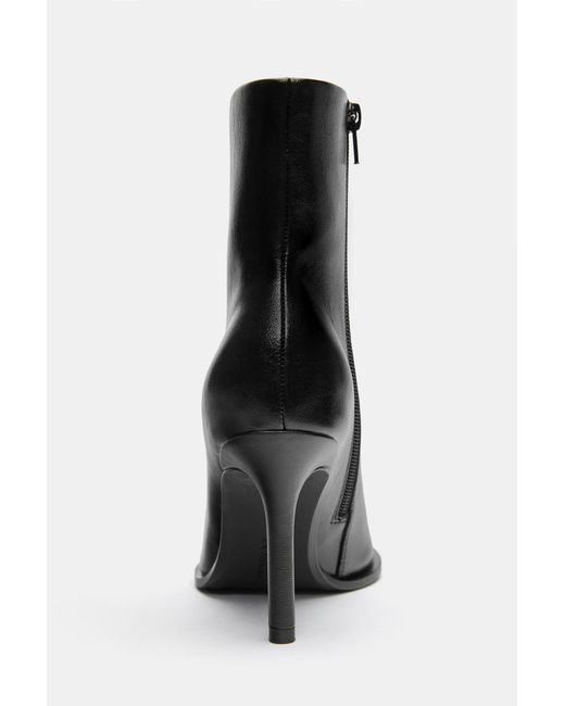 Pull&Bear Natural Stiefeletten Mit Feinem Absatz
