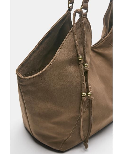 Pull&Bear Black Strap Detail Tote Bag