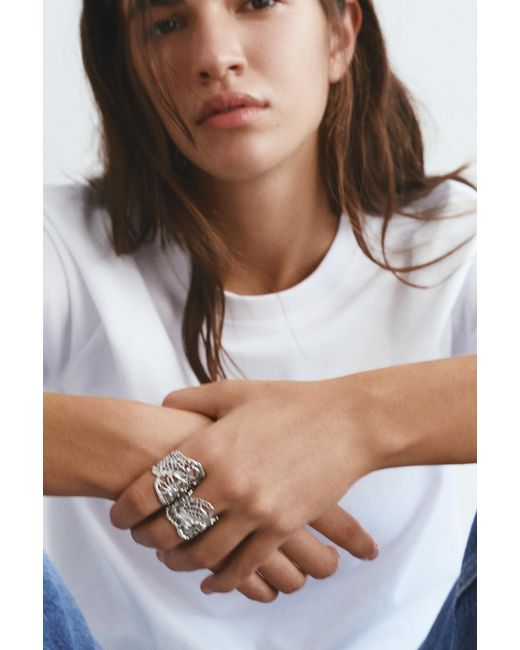 Pull&Bear White Pack Ringe Mit Spitzen-Effekt