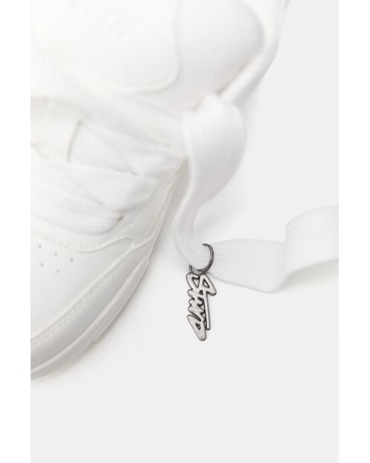 Pull&Bear White Embellished Stwd Skate Trainers for men