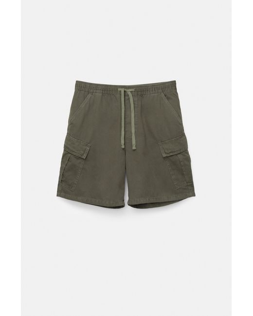 Pull&Bear Blue Cargo Bermuda Shorts for men