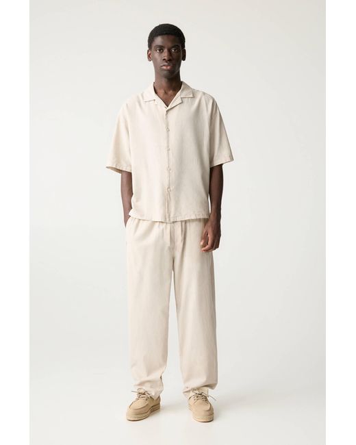 Pull&Bear Joggerhose Mit Leinenanteil in Natural für Herren