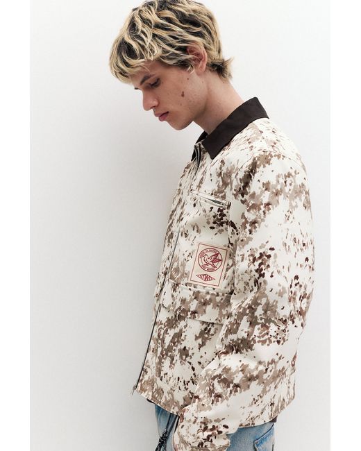 Pull&Bear Blue Stwd Camouflage Jacket for men