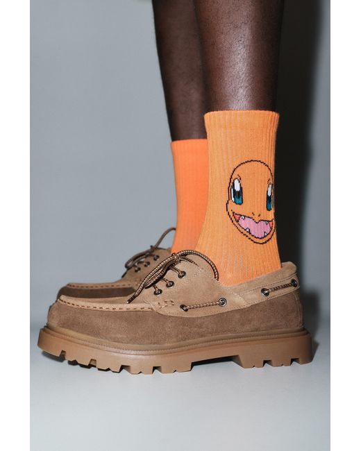 Pull&Bear Orange Pokémon Charmander Socks for men