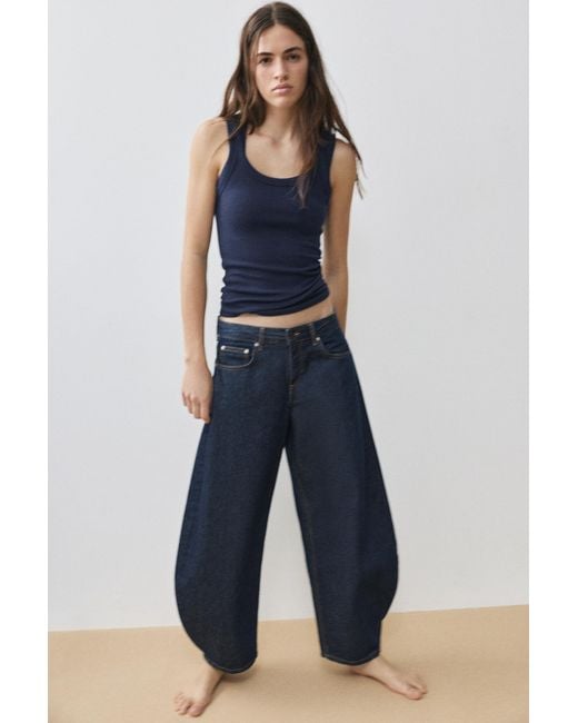 Pull&Bear Blue Basic Tank Top