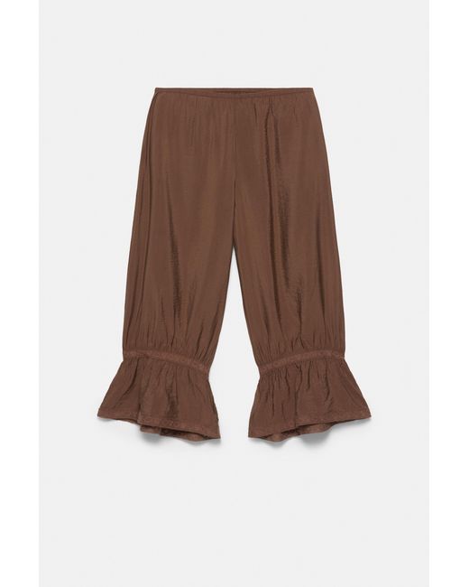 Pull&Bear Bruine Bloomerbroek in het Natural