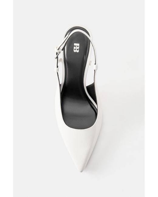 Pull&Bear White Slingback Heels
