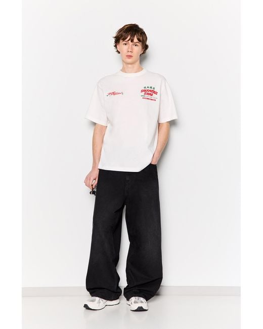 Pull&Bear White Sakamoto Store T-Shirt for men