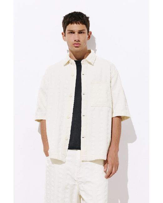 Pull&Bear Jacquard Overhemd in het White voor heren