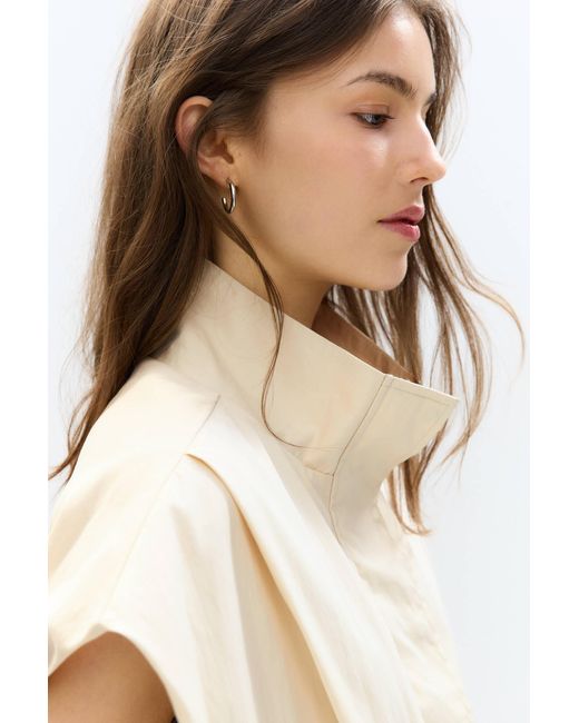 Pull&Bear Natural Weste Aufgenähte Taschen