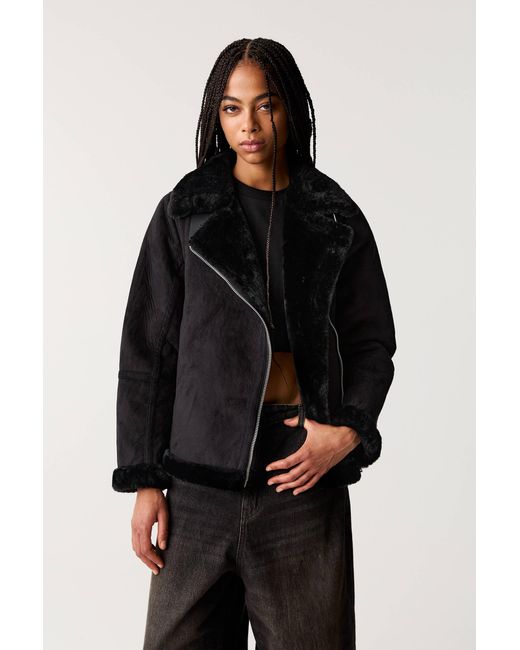 Pull&Bear Black Double-Faced Jacket