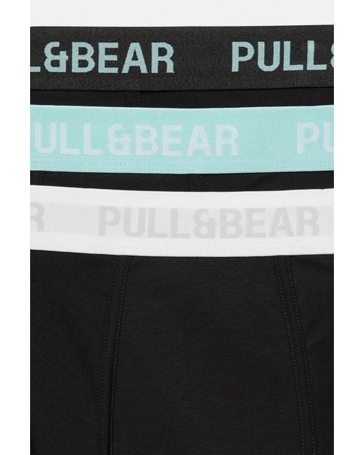 Pull&Bear Black Pack Of 3 Boxers for men