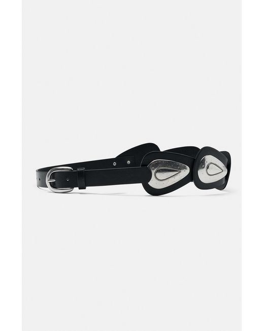 Pull&Bear Black Gürtel Mit Metalldetails