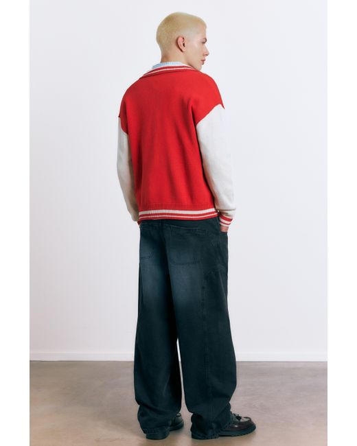 Pull&Bear Blue Stwd Cardigan for men