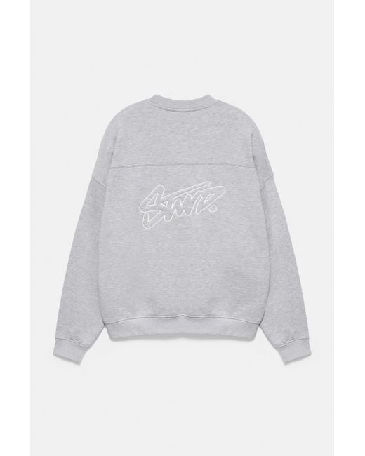 Pull&Bear Boxy Stwd-Sweater in het White voor heren