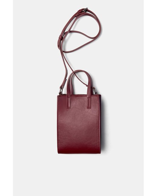 Pull&Bear Red Mini-Umhängetasche