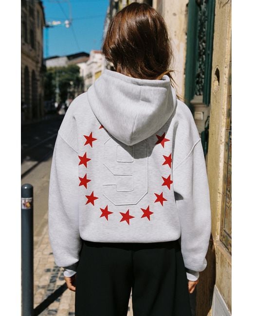 Pull&Bear Capuchonsweater Met Sterrenprint in het Multicolor