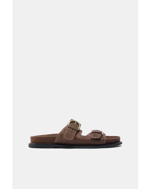 Pull&Bear Blue Buckle Sandals