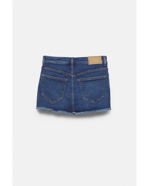 Pull&Bear Blue Denim Skort