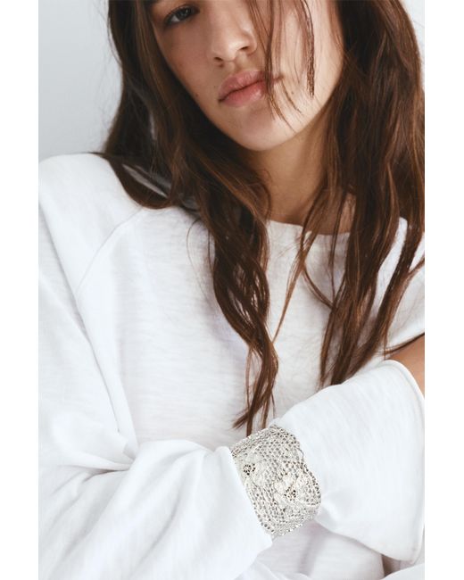 Pull&Bear Metallic Lace Effect Bangle