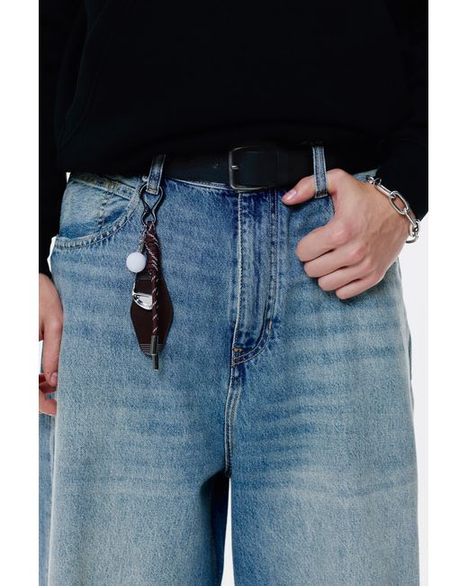 Pull&Bear Black Leather Effect Belt for men