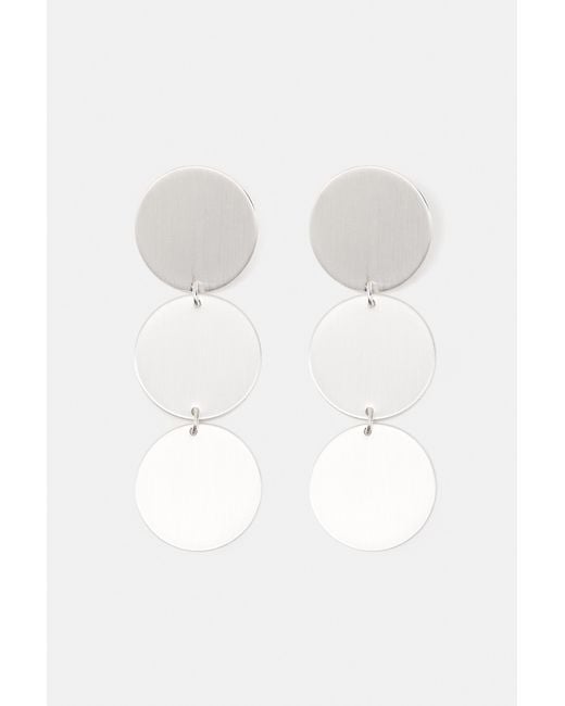 Pull&Bear White Circle Earrings