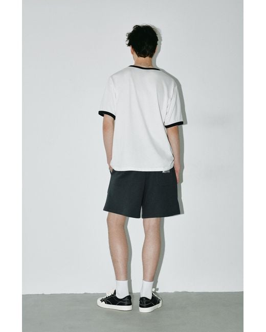 Pull&Bear White One Piece Rib T-Shirt for men