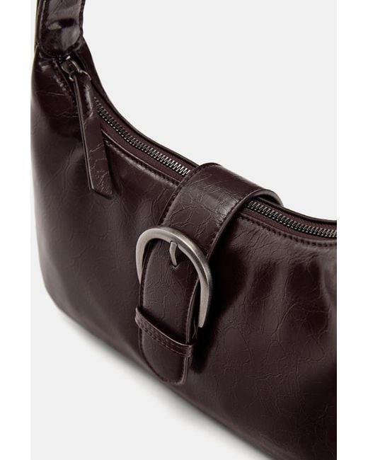 Pull&Bear White Schultertasche Mit Schnalle
