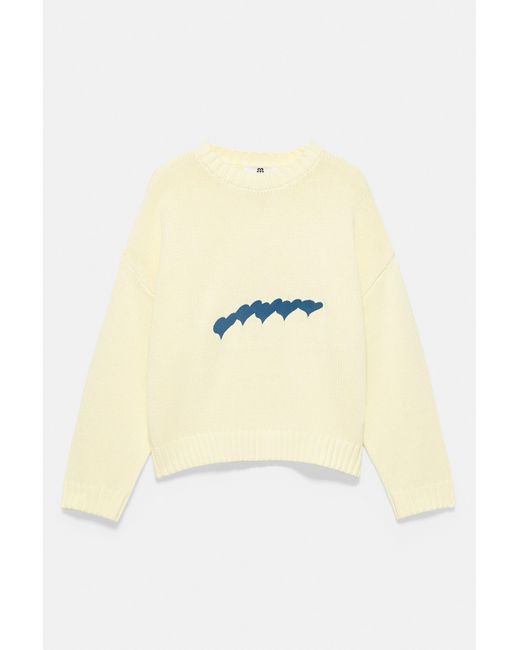 Pull Oversize Cœurs Pull&Bear en coloris Yellow
