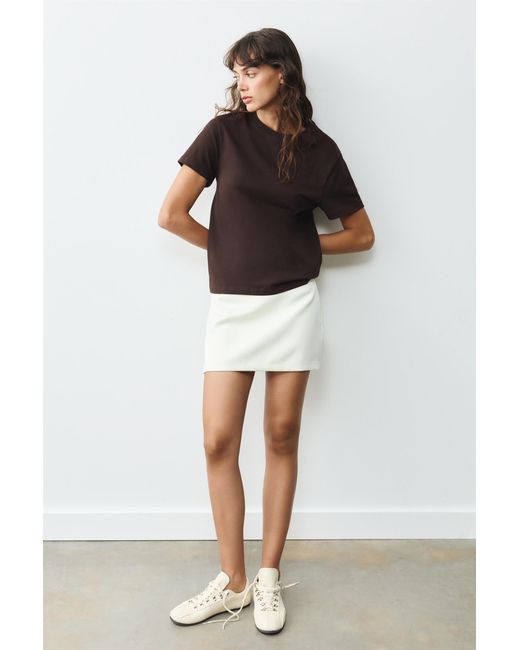 Pull&Bear Brown Short Sleeve T-Shirt 100% Cotton