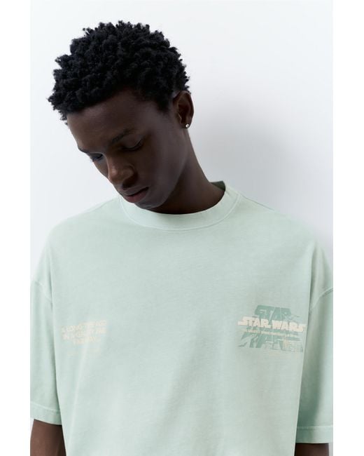 Pull&Bear Star Wars T-Shirt in het Green voor heren