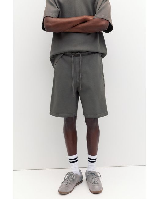 Bermuda Jogger Piqué Pull&Bear pour homme en coloris Gray
