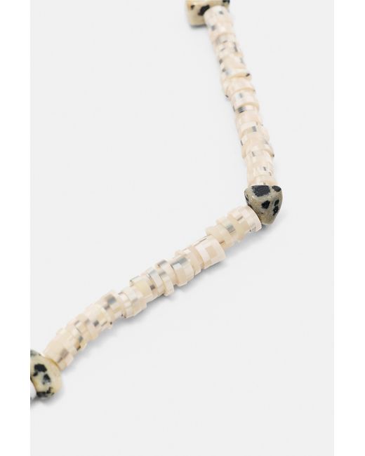 Pull&Bear White 3-Pack Of Beaded Necklaces for men