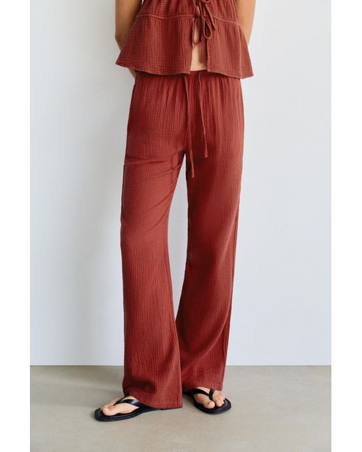 Pantalon Fluide En Bambula Pull&Bear en coloris Multicolor