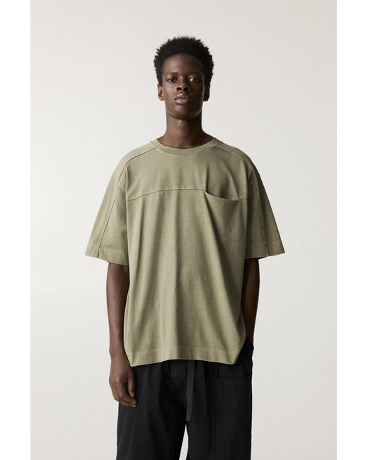 Pull&Bear Green P&B Label Boxy T-Shirt for men