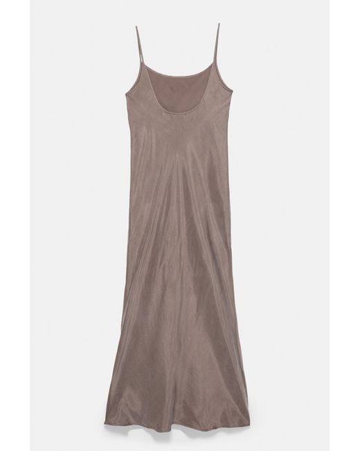 Pull&Bear Pink Satin Midi Dress