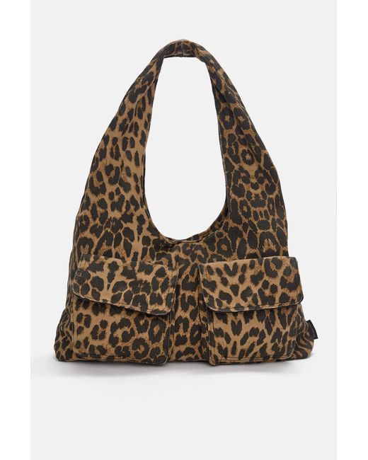 Pull&Bear Brown Leopard Print Shoulder Bag