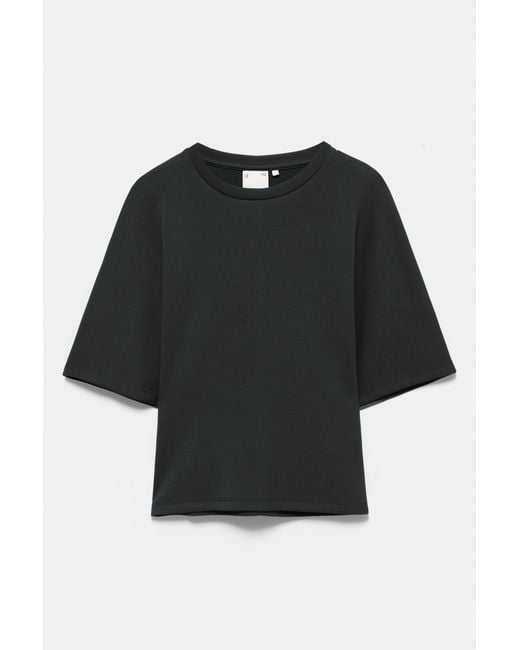 Pull&Bear Black Modal Batwing Sleeve T-Shirt