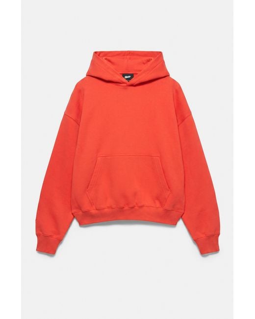 Pull&Bear Red Stwd Boxy-Fit Hoodie for men