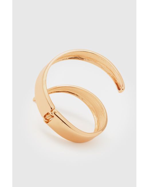 Pull&Bear Metallic Curved Arm Cuff