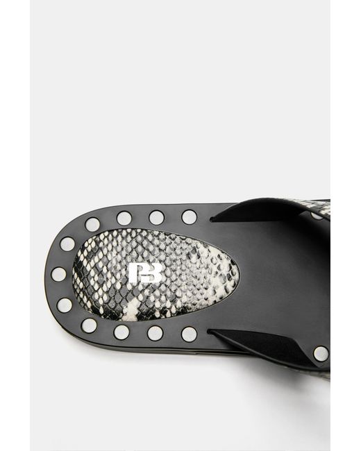 Pull&Bear Blue Flat Studded Sandals